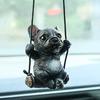 Качели Бульдог Подвесное Украшение Зеркало Заднего Вида Автомобиля Реалистичная Собака Подвесное Украшение Смола