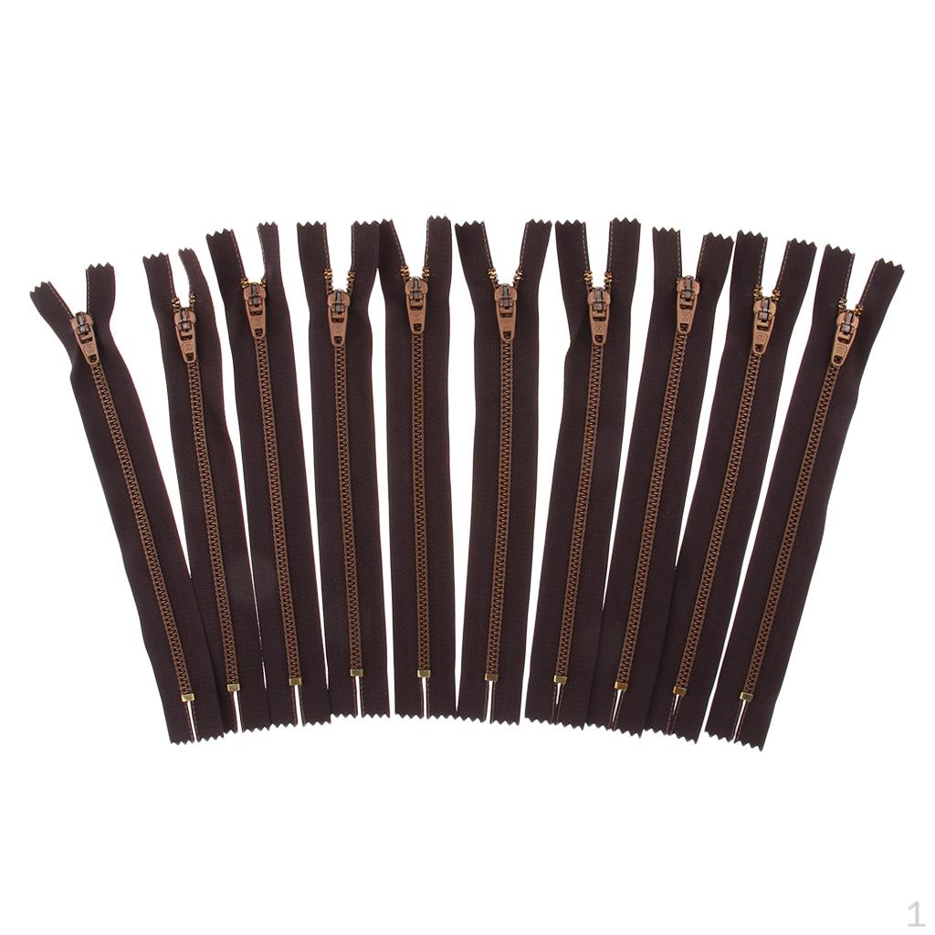 10 Pieces Resin Coil Zipper Closed End Zipper for Sewing Supplies Black