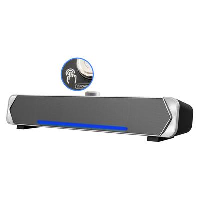 PHISSION Стереосаундбар с питанием от USB и разъемом AUX для ПК, телевизоров, настольных компьютеров, ПК и смартфонов