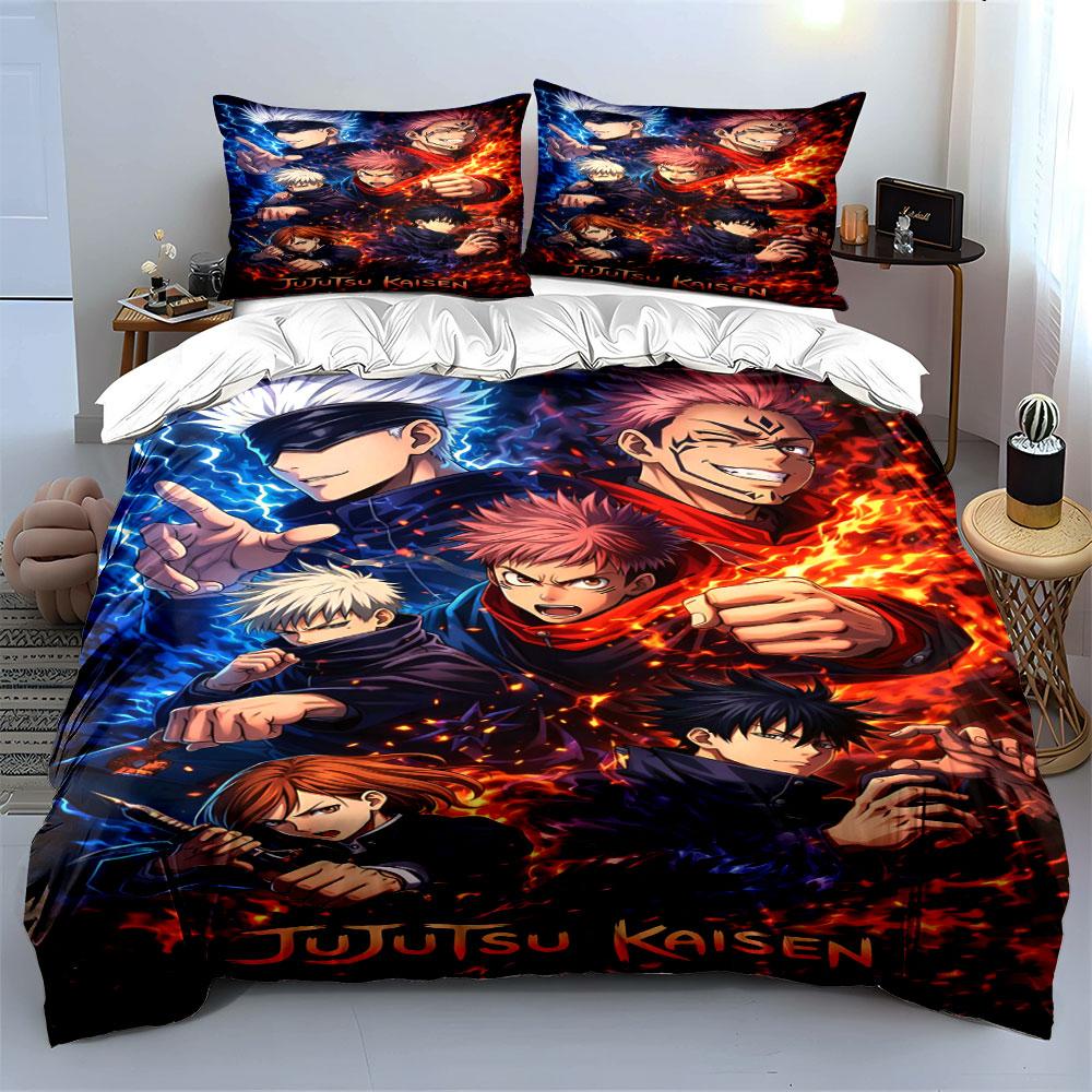Characters with fiery effects. Bedding sets Duvet cover sets Duvet covers Pillowcases(1 * Duvet Cover 2 * Pillowcases without duvet insert)