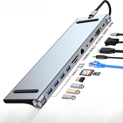 Док-станция расширения USB-C 11-в-1 для ноутбуков MacBook, Apple, Huawei