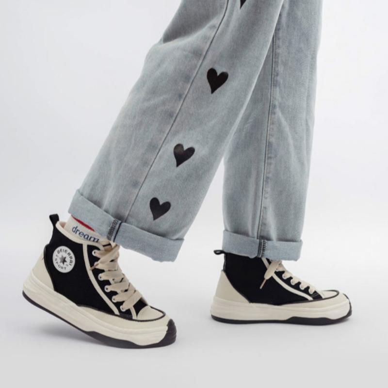 Высокие парусиновые туфли студенческая спортивная обувь студенческая универсальная обувь Tide Ins Design Sense повседневная обувь для сноубординга