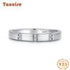 Tancise Classic 925 Sterling Silver  Zircon Ring Ladies Jewelry Wedding Promise Party Gift