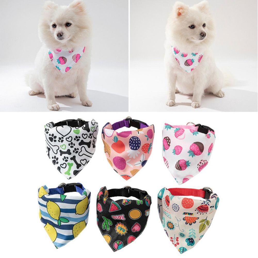 Дышащий платок для собак, регулируемое полотенце для сбора слюны, переносной нагрудник для собак с фруктами и кошками