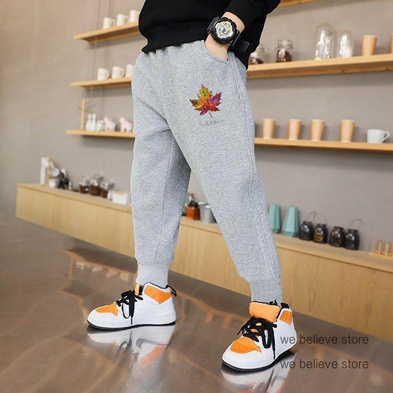 Children Pants Sport Teenage Autumn Outdoors Casual Boy Fashion Sweatpant Unisex Jogger Trousers Loose Pants Fleece Pants