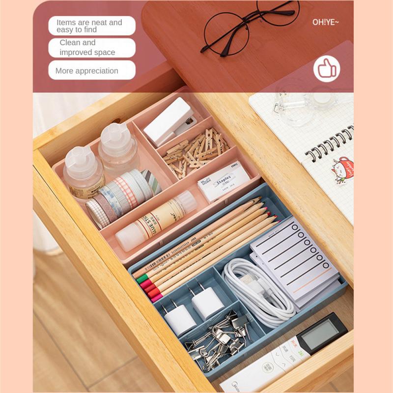 Divide Drawer Organizers Home Office Desk Desktop Accessories Stationery Organizer for Cosmetics Compartment Drawers Storage Box