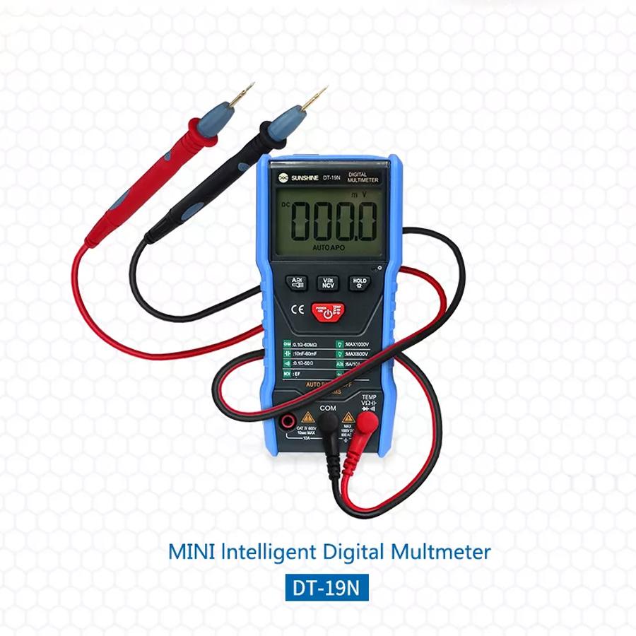 SUNSHINE DT-19N Mini Smart Multimeter Range Mobile Phone Repair Digital Multimeter AC DC Resistance Tester