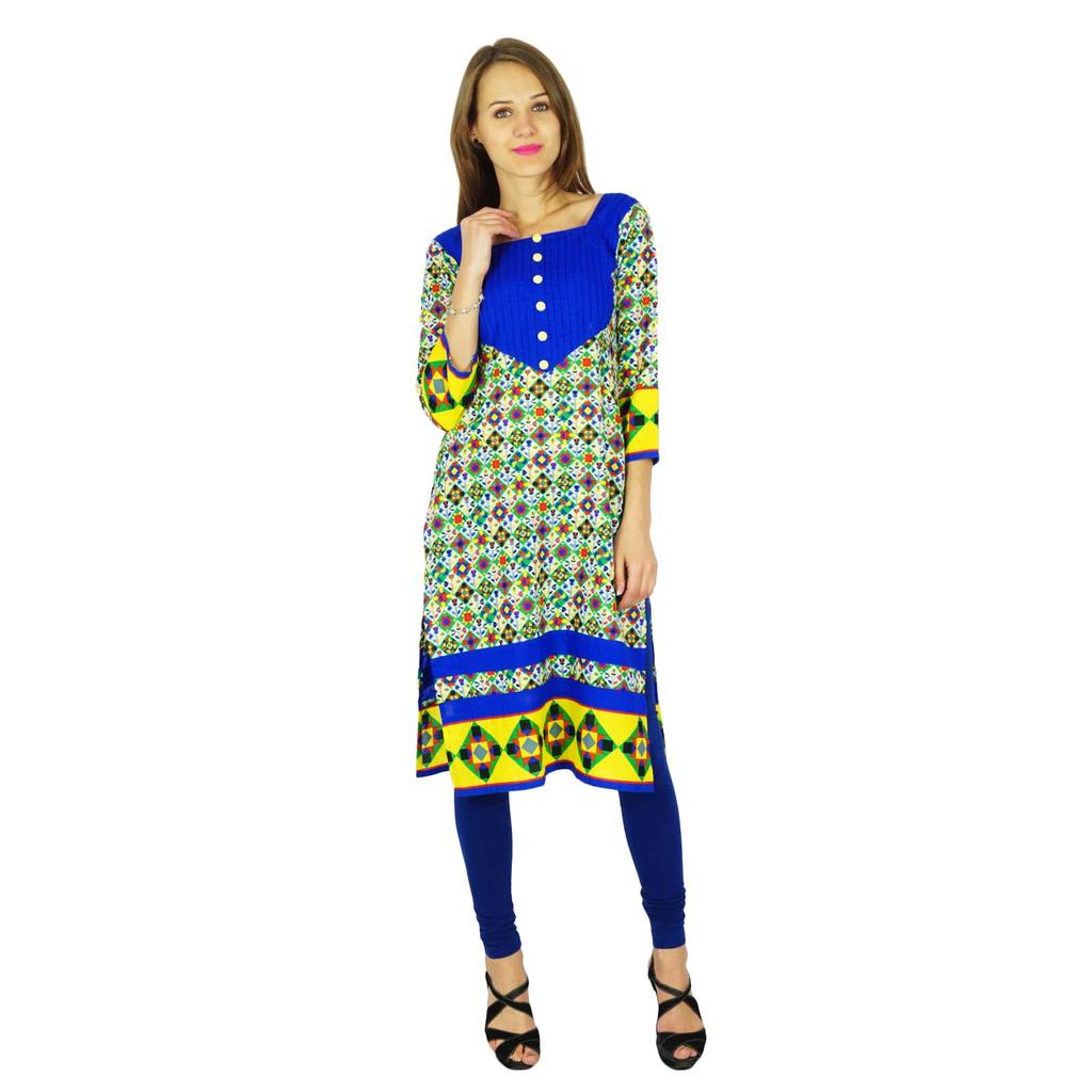 Phagun Indian Designer Bollywood Kurta Women Ethnic Kurti Cotton Tunic Dress