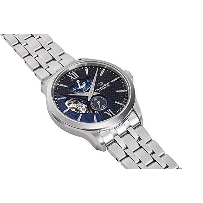 [Orient Star] Automatic Watch Layered Skeleton Mechanical Japan-Made 2-Year Warranty Open Heart RK-AV0B03B Men's Black