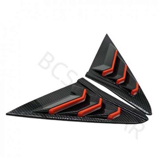 Quarter Window Louver Cover Accessories Fit For Honda Civic Hatchback 2016-