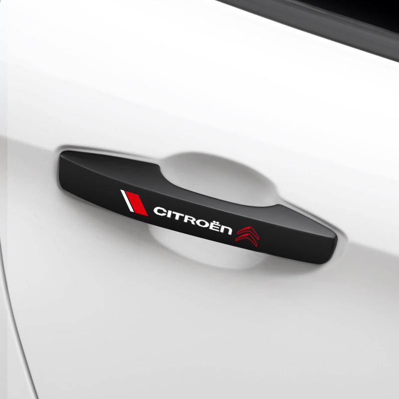 4Pcs/set For Citroen Car Stickers Door Handle Sticker Mirror Decor Protector Decals Car Accessories C1 C2 C3 Grand C4 Picasso