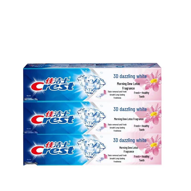 Crest 3D White Morning Dew Lotus Toothpaste 3-Pack