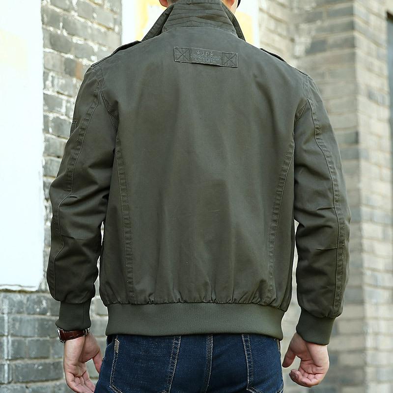 Autumn Jacket Men'S Spring And Autumn Men'S Casual Large Size StandUp Collar Military Jacket Thin Jacket 2231