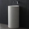 Round Modern Minimalist Stone Column Basin - Floor-Standing Washbasin for Small Bathroom