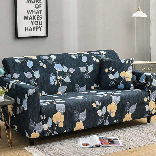 Elastic L-Shaped Sofa Cover Stretch Geometric Design Slipcover For Living Room Corner Couch Cover Durable Fabric