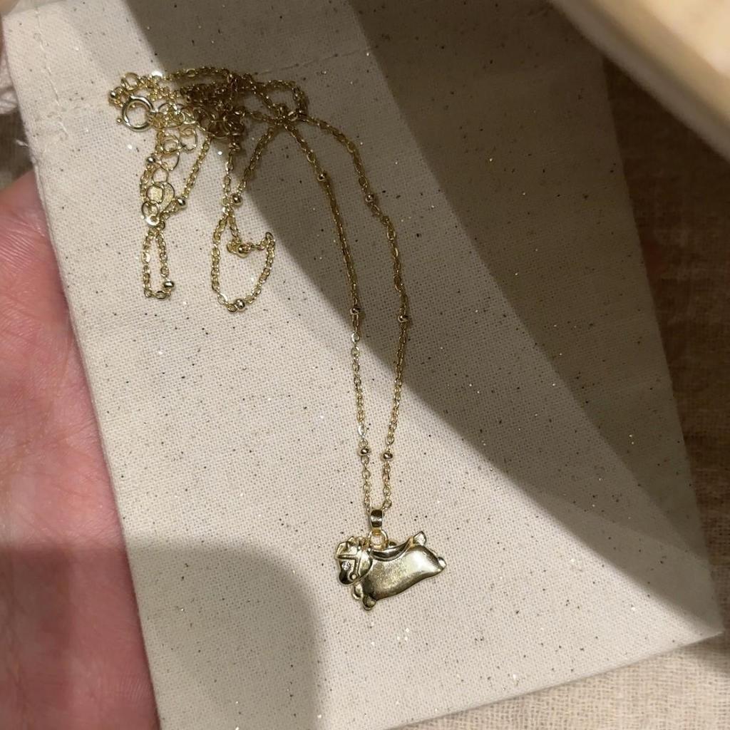 Серебряная подвеска-лошадка 3D S925 на цепочке - Знак зодиака, Ключица, Роскошный и универсальный трендовый подарок для нее