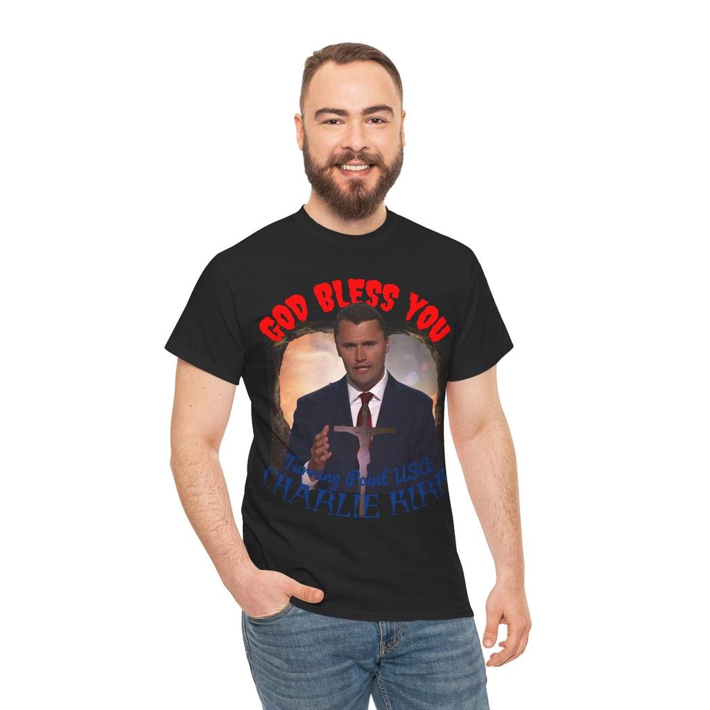 Charlie Kirk Turning Point USA RIP T Shirt Patriotic Printed Design Tee Comfortable and Breathable Soft Men Clothing Men Tee