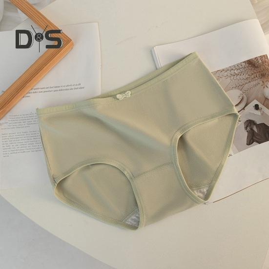 Женское хлопковое нижнее белье, трусики с низкой талией, полностью закрывающие, с бантом, мягкие эластичные женские трусы