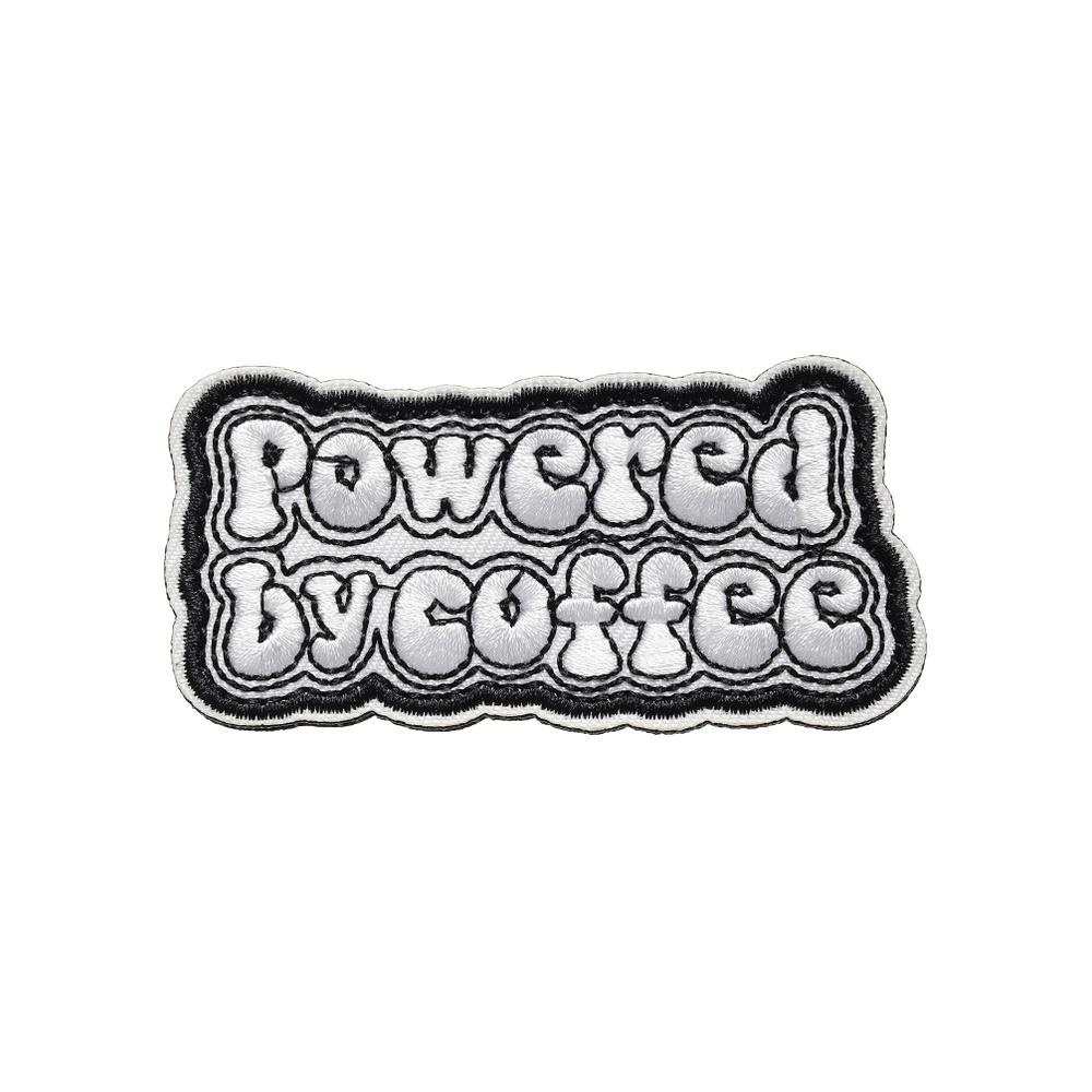 COFFEE POWER Fun Quotes Meme Tactical Patch Morale Velcros Embroidered Badge Hook Loop Fastener for Cap Molle Backpack Jeans