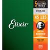 Elixir Elixir Bass String NANOWEB из нержавеющей стали с длинными мензурами 5 струн LightMedium .045-.135#14782