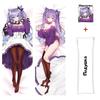 Чехол для подушки Game Genshin Impact Keqing Dakimakura Zhongli, костюм для тела, подушка, двусторонняя наволочка