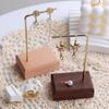 Walnut Beech Wood Earring Display Stand and Jewelry Photo Prop