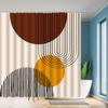 Abstract Mid Century Shower Curtain Arch Sun Moon Minimalist Geometric Curve Stripes Fabric Christmas Landscape Bth Curtain Hook