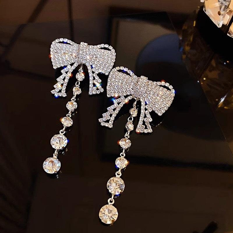 Элегантные европейские и американские серьги с кисточками из стразов – Длинный, атмосферный дизайн для модных женщин