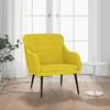 351441 vidaXL Armchair Yellow 63x76x80 Cm Velvet