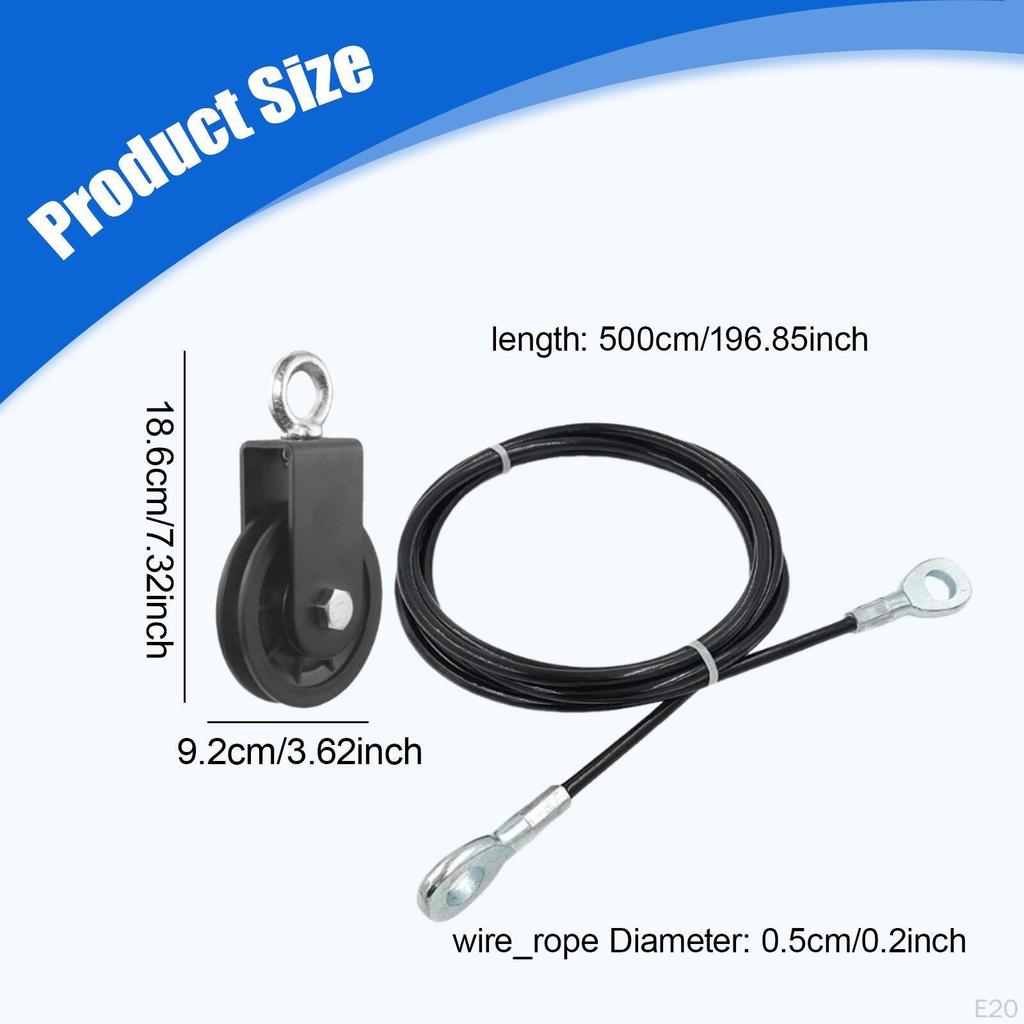 Fitness Pulley Cable Set Extension Wire Lightweight Premium Practical Equipment Replacement
