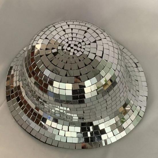 Yousheng Блестящая Светоотражающая Зеркальная Панама в Стиле Диско Шляпа Рыбака Фестивали Дни Рождения Вечеринка в Ночном Клубе Кепка Модный Аксессуар