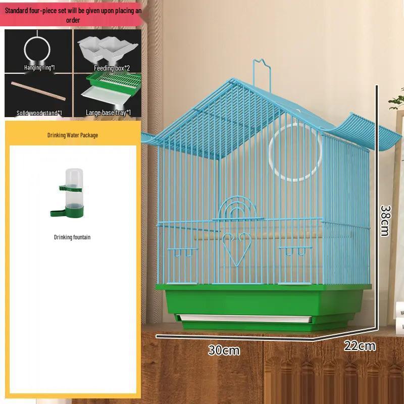 Компактная декоративная металлическая клетка для птиц для пиона, жемчужной амадины или волнистого попугайчика