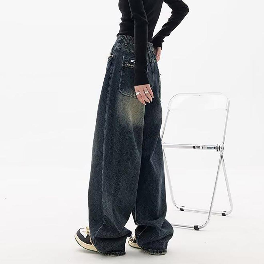 Jeans Are Loose, Straight Tube, Men's Trendy And Versatile Pants, Straight Leg, Youthful And Popular, Spring Japanese Style