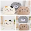 Desk Organizer Smile Cat Pencil Bag Large Capacity Cat Makeup Bag Plush Pencil Case  Stationery