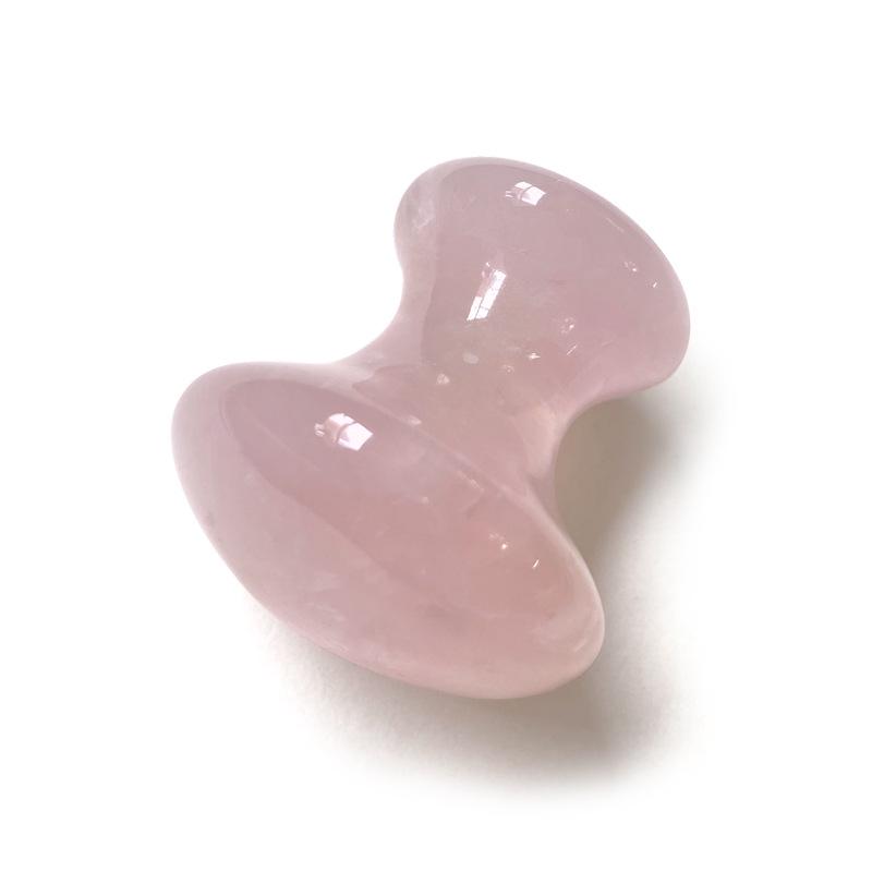 Набор Гуа Ша из розового кварца в форме сердца и роллер для лица из нефрита