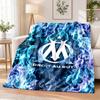 Olympique Lyonnais FC Printed Flannel Blanket Warm Comfort Bed Throw For Indoor Home Decoration