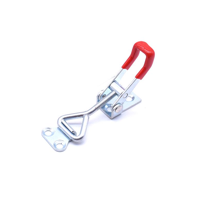 Heavy-Duty Adjustable Iron Door Bolt Quick Clamp with Two Holes, Model 4001.
