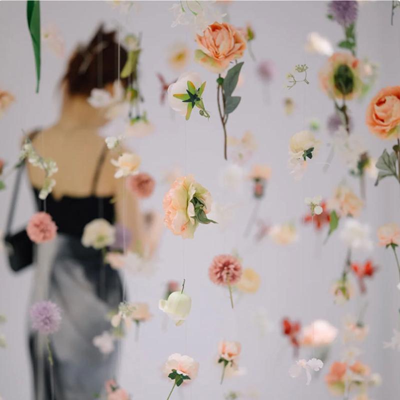 A Pack Of 20 Diy Spring Ring Creation Photo Curtain Petal Rain Waterfall Flower Scene Arrangement