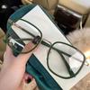 Classic Oversized Anti-Blue Light Square Myopia Glasses Men Women Green Optical Frame 0~-6.0 Prescription Glasses
