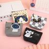 Cartoon Cat PU Leather Coin Bag Pure Zipper Cartoon Cute Cat Coin Key Bag Money Pocket Women Men Coin Purse Small Wallet Kid