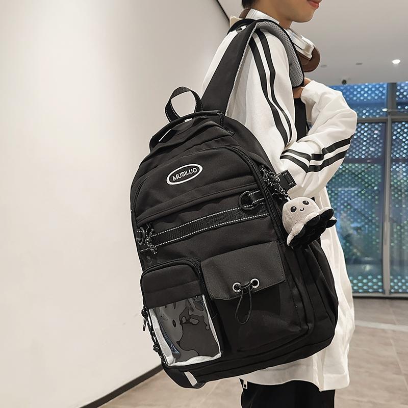 Студенческий школьный рюкзак женский однотонный рюкзак мужской компьютерный рюкзак