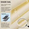 Triangle Triangle Sunshade With Ropes Shade Sail Adjustable Awning Shade Cloth  Pool Area