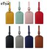 1PCS PU Luggage Tag Light Soft Travel Accessories Travel Color Airplane Luggage Tag Boarding Pass Suitcase Tag Pu Leather