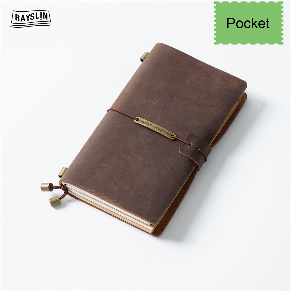 7 Colors 4 Sizes Travel Journal Genuine Leather Cover Handmade Notebook DIY A5 Diary Office School Note Book Free Embossing Name