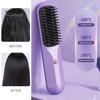 Портативная расческа для волос с подогревом и 3 регулируемыми температурами, быстрый нагрев, беспроводная расческа для выпрямления волос, щетка для ухода за волосами без повреждений, парикмахерский инструмент
