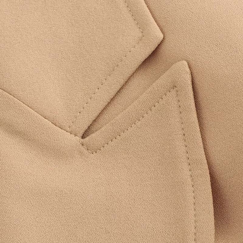 Женский приталенный пиджак с отворотом и отложным воротником, однобортный пиджак для офиса, элегантные модные пальто