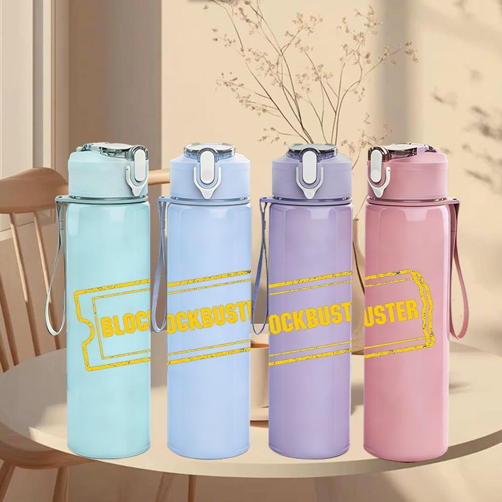 1PC Yellow Tag Label 750ml sports water bottle leakproof straw lid outdoor office home