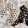 Women's Autumn and Winter Thickened and Velvet Warm Wool Ring Polka Dot Wool Tube Socks
