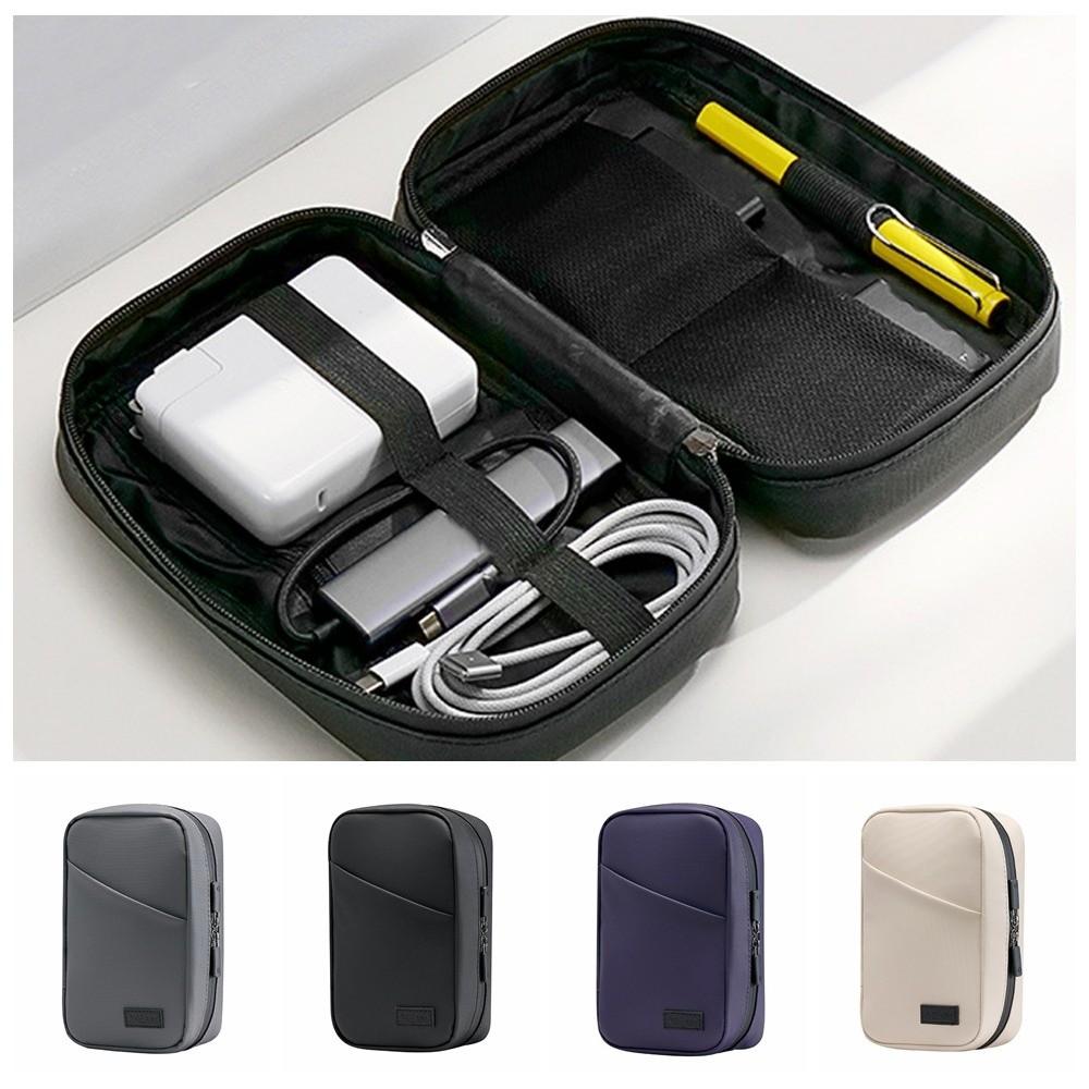 Multi-Function Pouch Digital Product Storage Bag PU Multi-layer Cable Organizer Pouch Dust Proof Waterproof