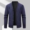 Men's V-neck Buttoned Loose Cardigan Sweater Long-sleeved Knitted Sweater Jacket